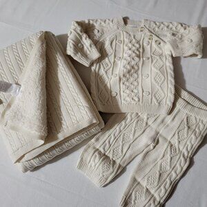 Gymboree Mandy Moore NWT Cotton Blanket 3-6 Month sweater & pants set.